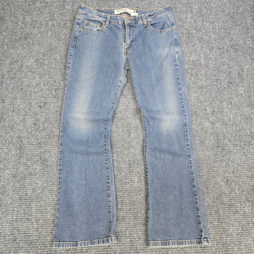 Vintage Levi's 518 Superlow Boot Cut Juniors Jeans 11S 32x30 Y2K